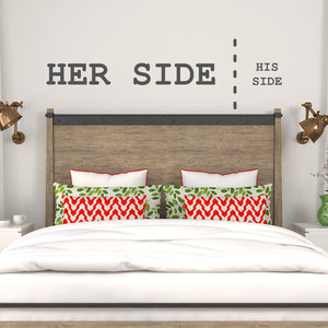 Her side, his side | Wall quote - Adnil Creations