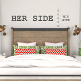 Her side, his side | Wall quote - Adnil Creations