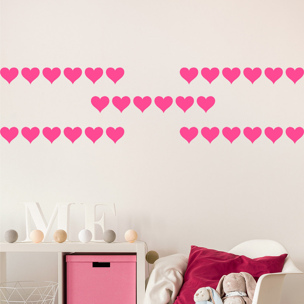 Set of 50 love hearts | Wall pattern - Adnil Creations