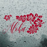 Aloha with hibiscus | Bumper sticker - Adnil Creations