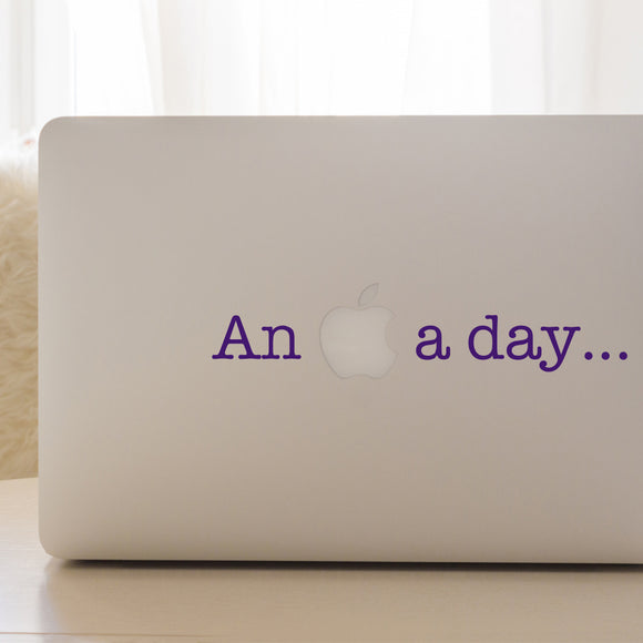 An apple a day | Laptop decal - Adnil Creations