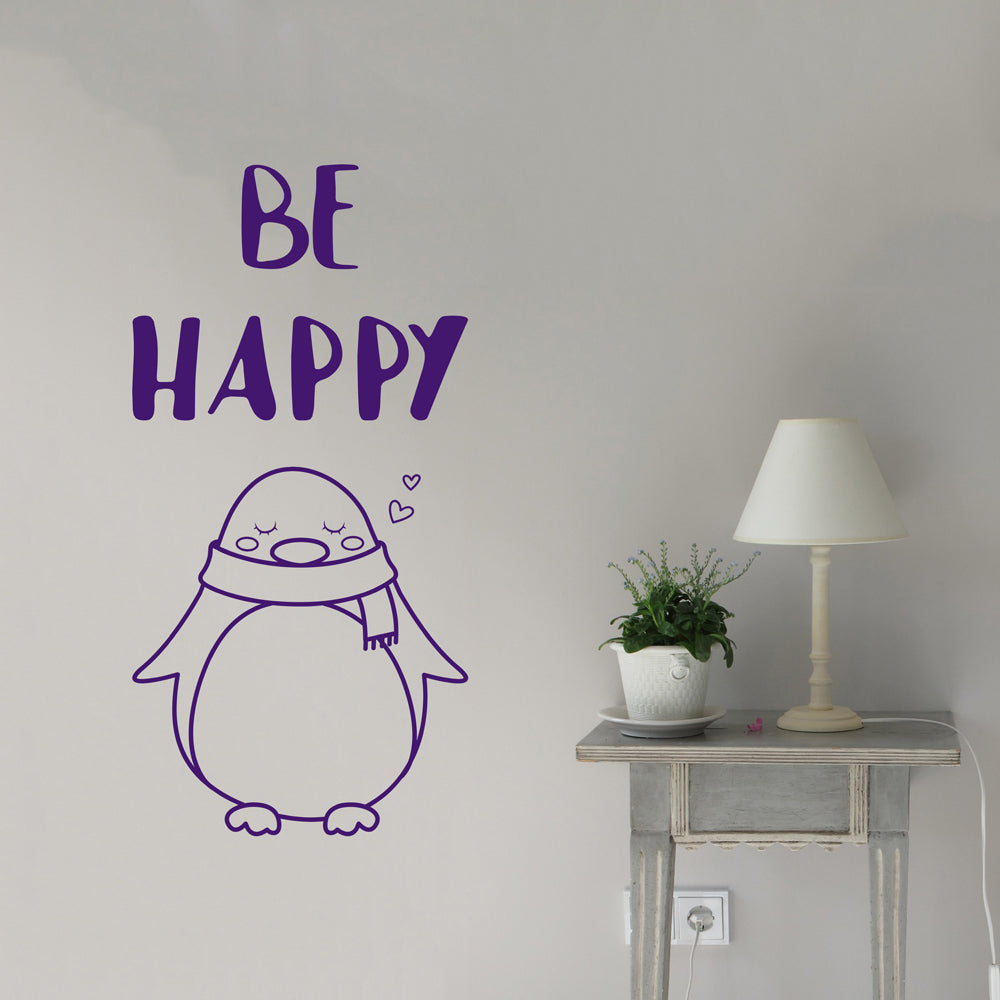 Be happy penguin | Wall decal - Adnil Creations