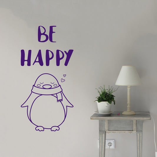 Be happy penguin | Wall decal - Adnil Creations