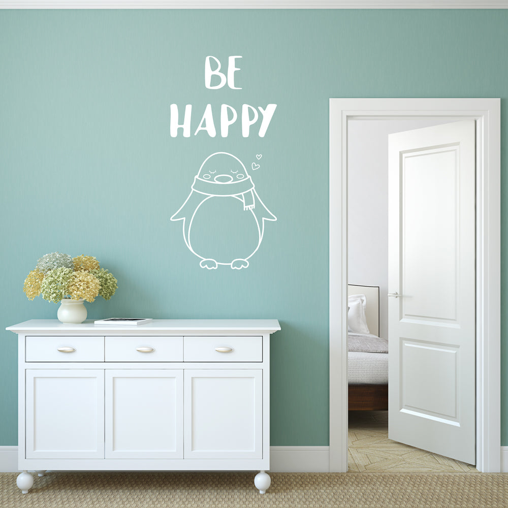 Be happy penguin | Wall decal - Adnil Creations