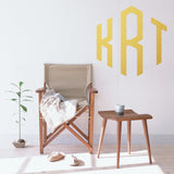 Honeycomb with initials | Monogram decal - Adnil Creations