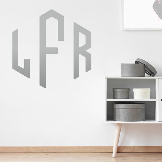Honeycomb with initials | Monogram decal - Adnil Creations