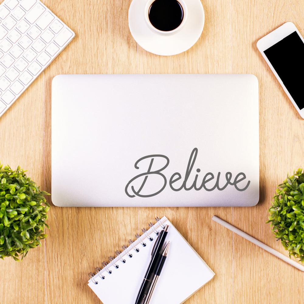 Believe | Laptop decal - Adnil Creations