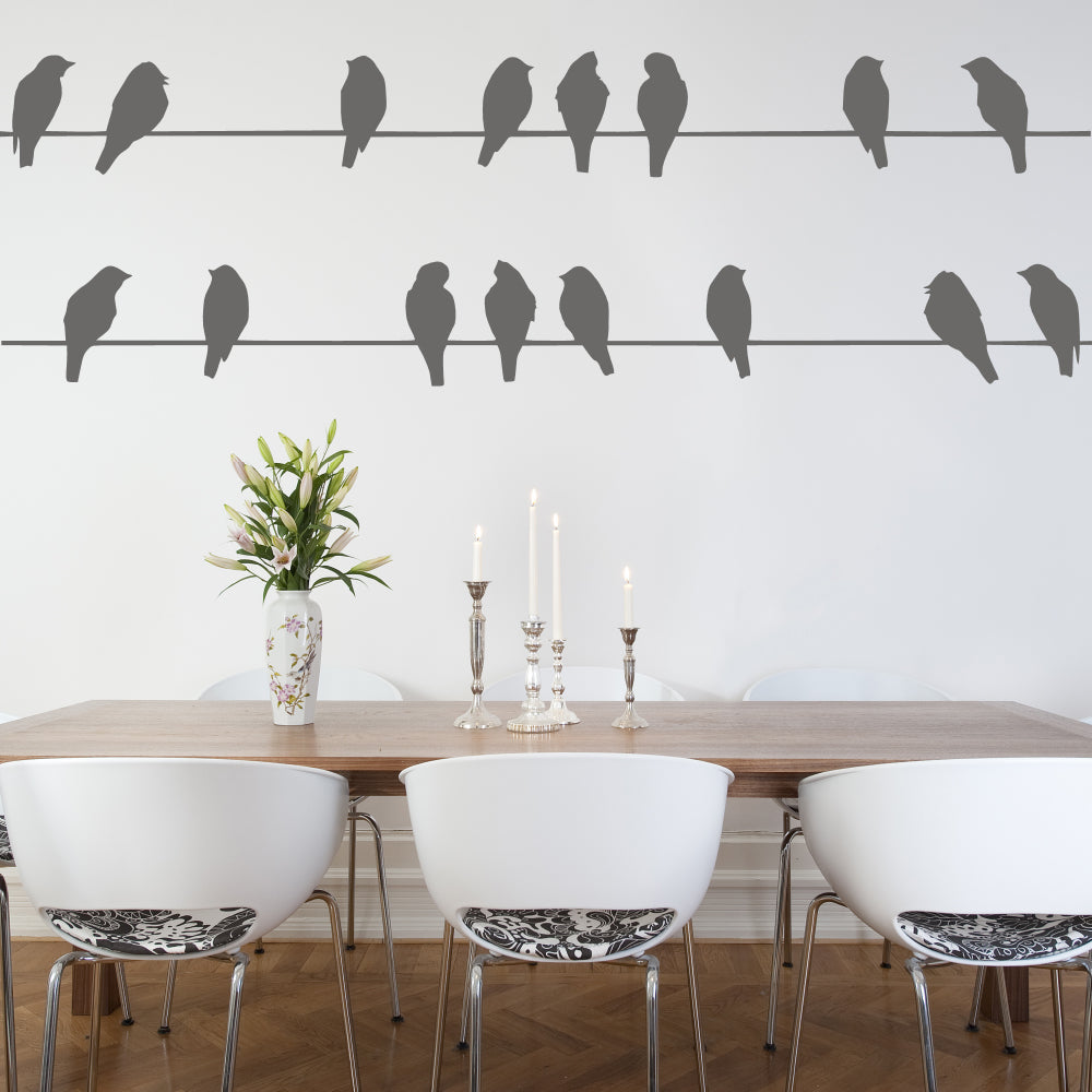 Birds on wires | Wall decal