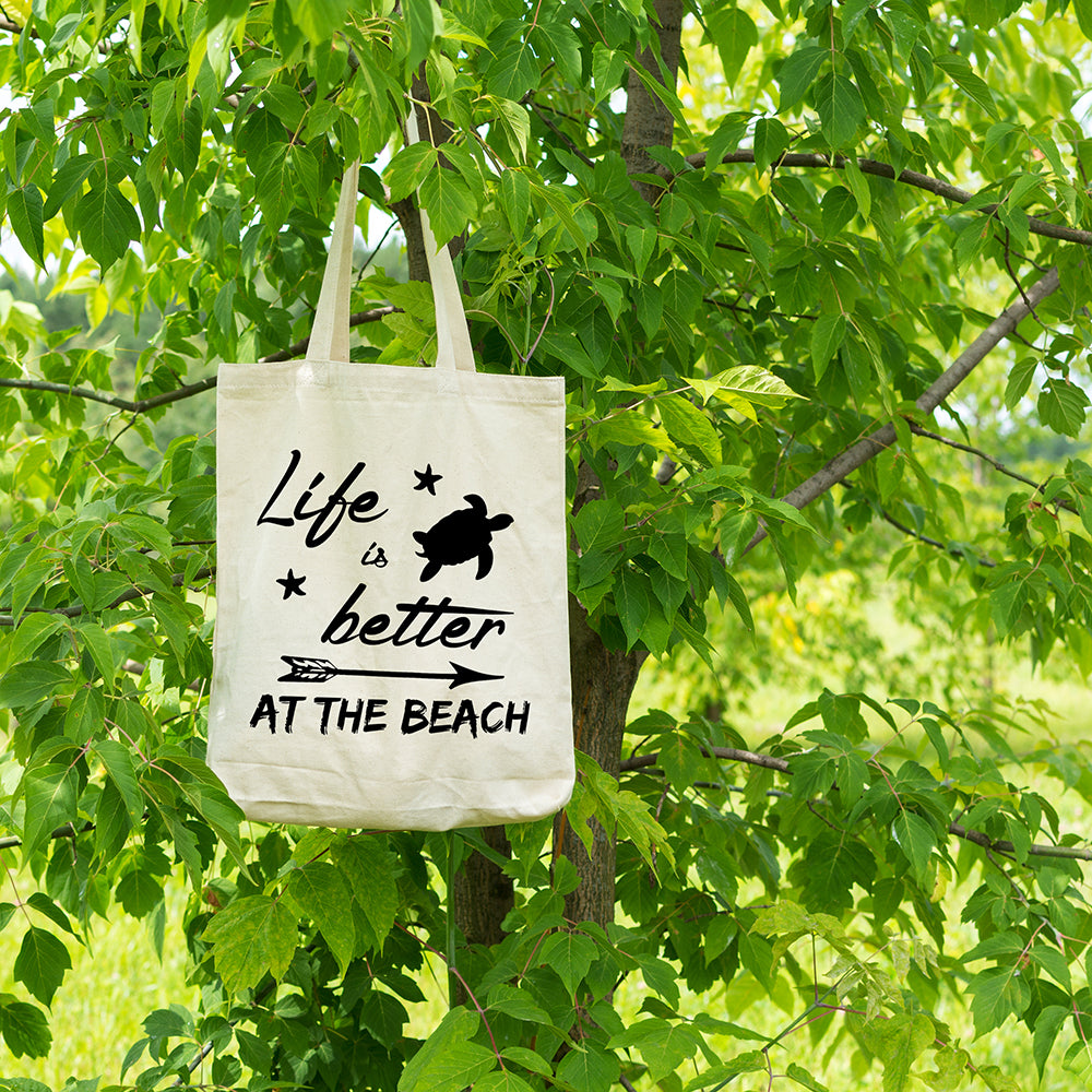 Life is better at the beach | 100% Cotton tote bag - Adnil Creations