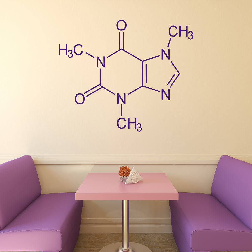 Caffeine molecule | Wall decal - Adnil Creations