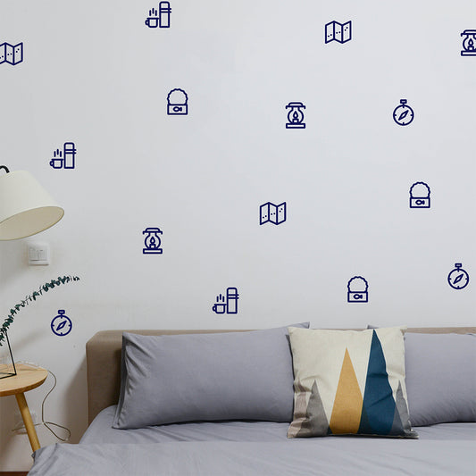 Set of 50 camping symbols | Wall pattern - Adnil Creations