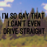 I'm so gay, I can't even drive straight | Bumper sticker - Adnil Creations