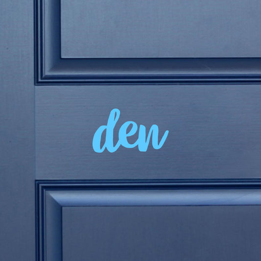 Den | Door decal - Adnil Creations