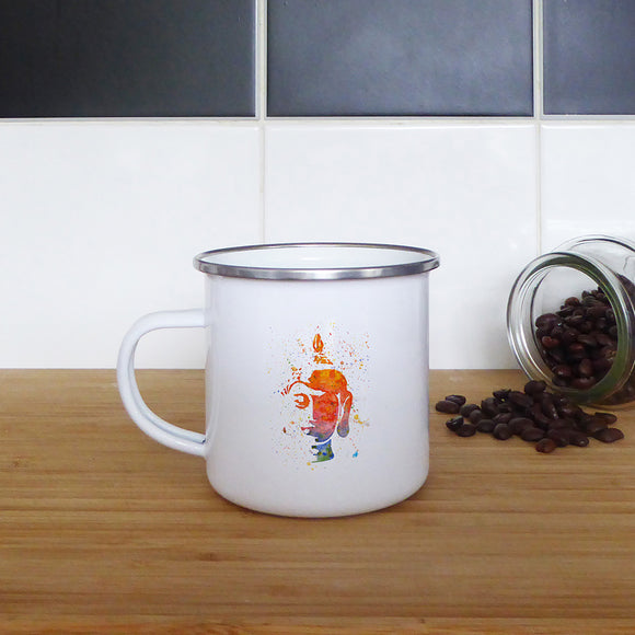 Buddha head watercolour | Enamel mug - Adnil Creations