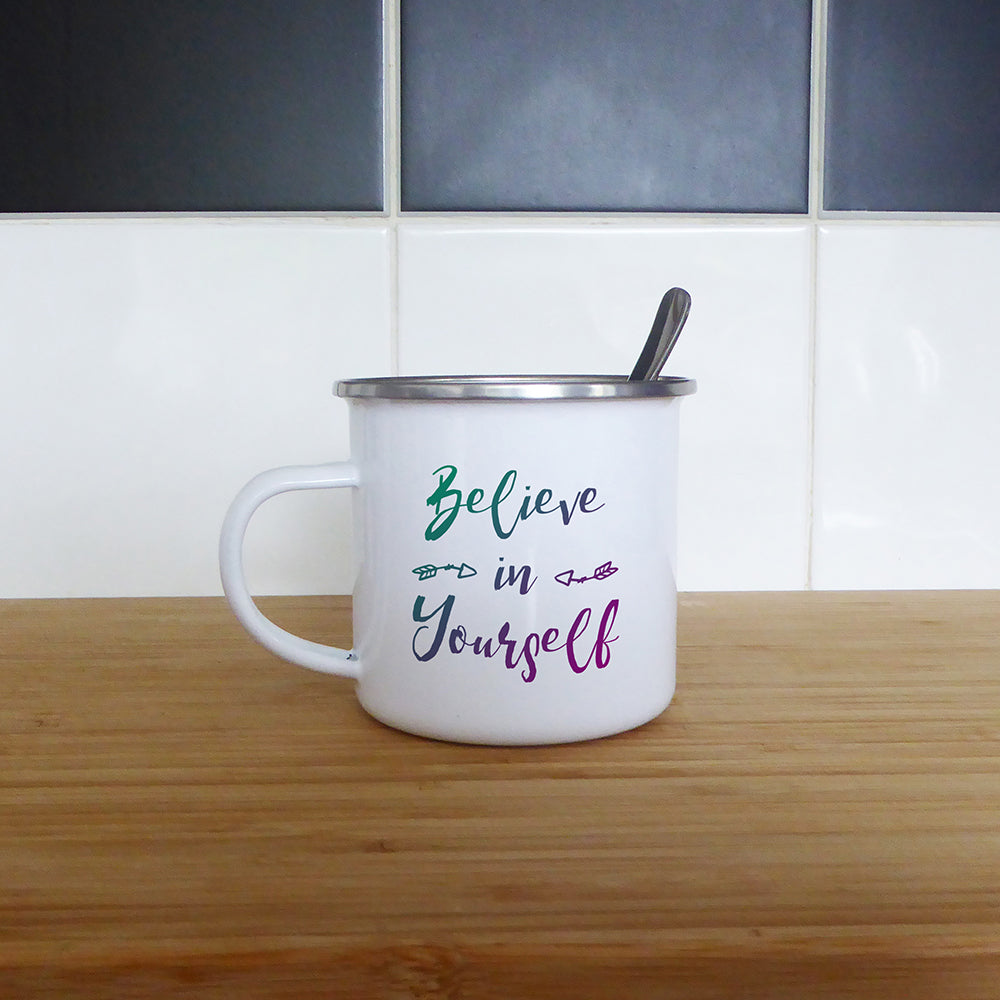 Believe in yourself | Enamel mug - Adnil Creations