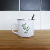 Geometric cactus | Enamel mug - Adnil Creations