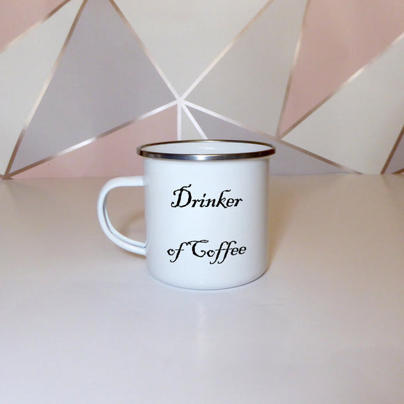 Drinker of coffee | Enamel mug - Adnil Creations