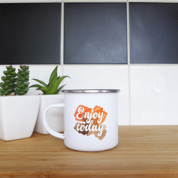 Enjoy today watercolour | Enamel mug - Adnil Creations