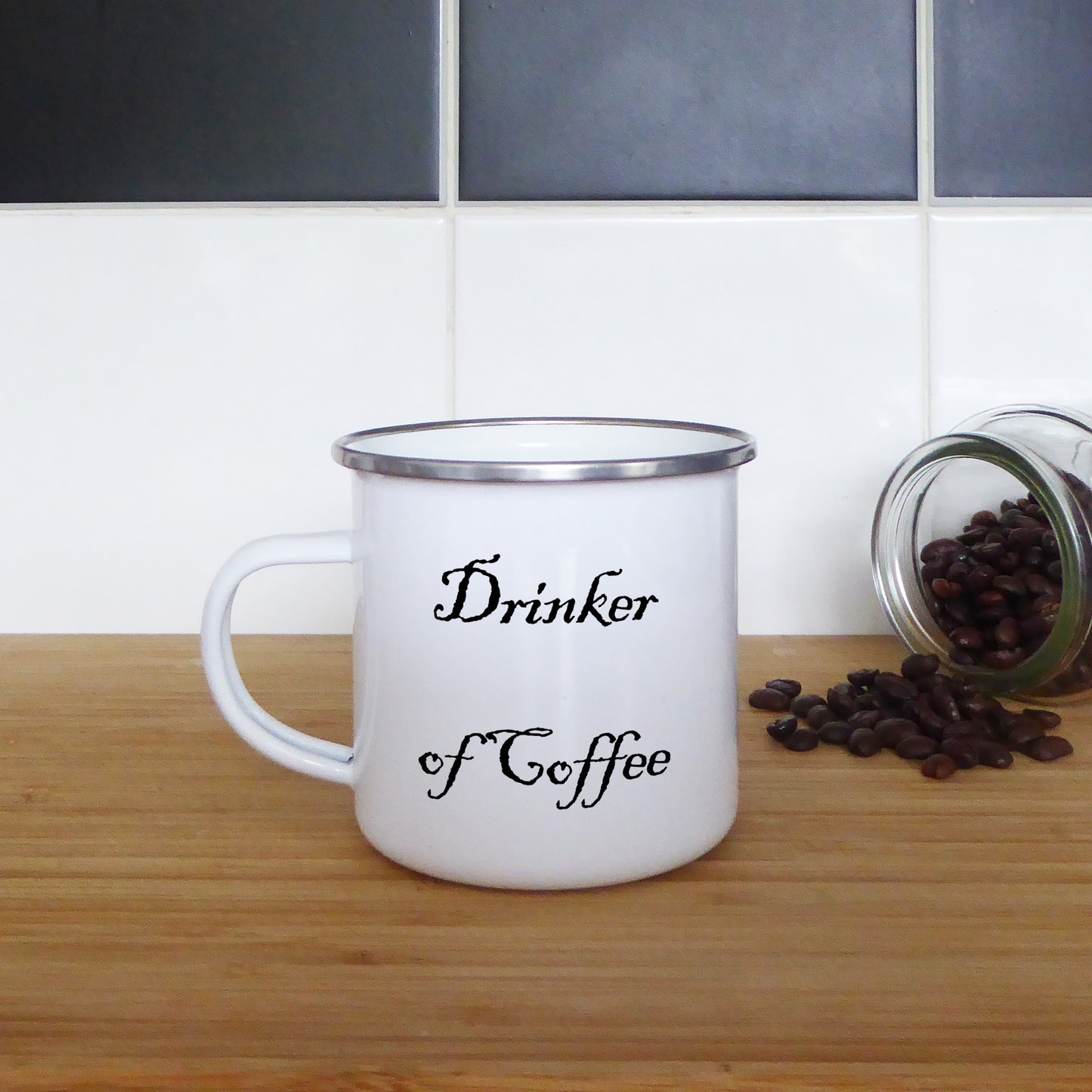 Drinker of coffee | Enamel mug - Adnil Creations