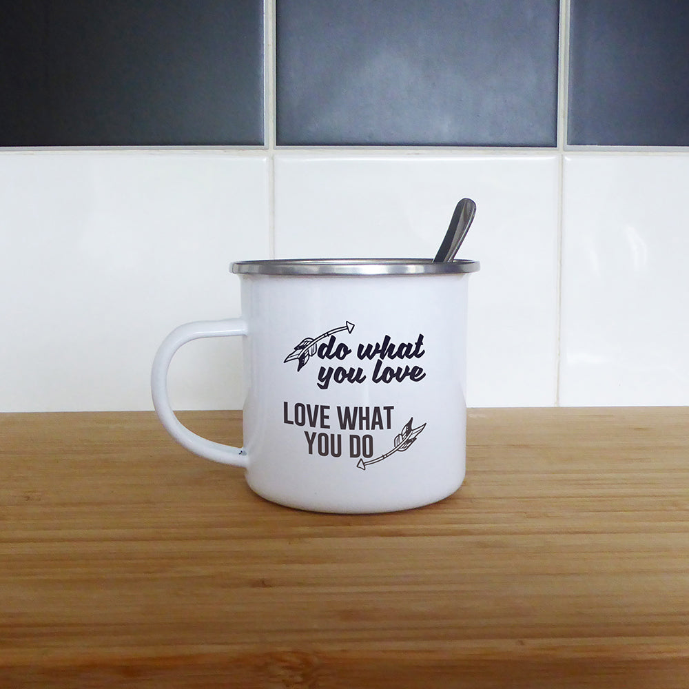 Do what you love, love what you do | Enamel mug - Adnil Creations