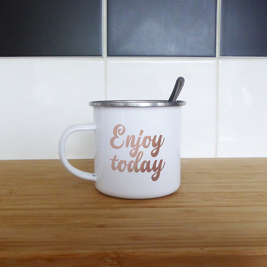 Enjoy today | Enamel mug - Adnil Creations
