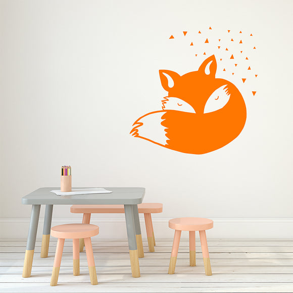 Cute sleeping fox | Wall decal - Adnil Creations