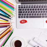 Hi speech bubble | Trackpad decal - Adnil Creations