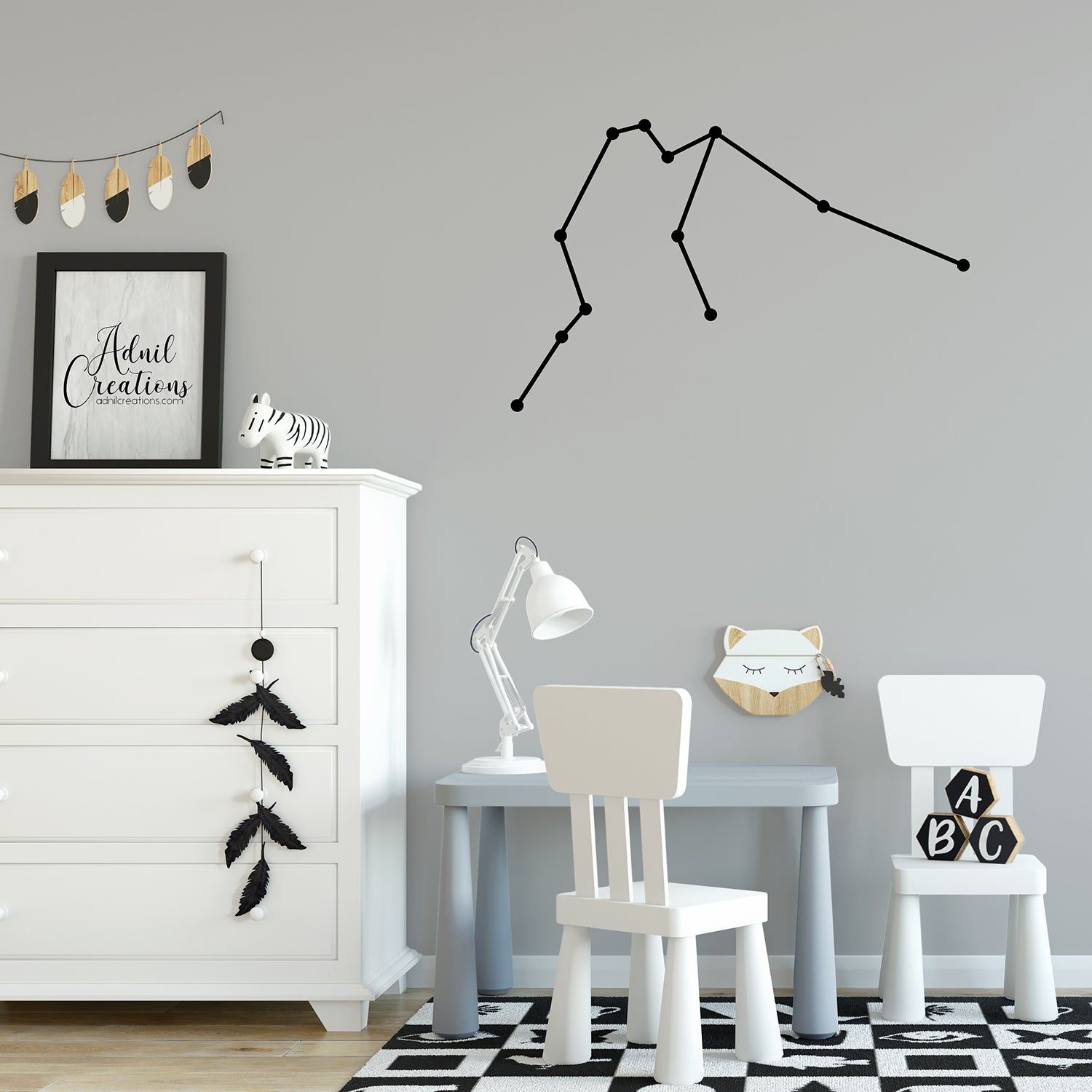 Aquarius constellation | Wall decal-Wall art-Adnil Creations