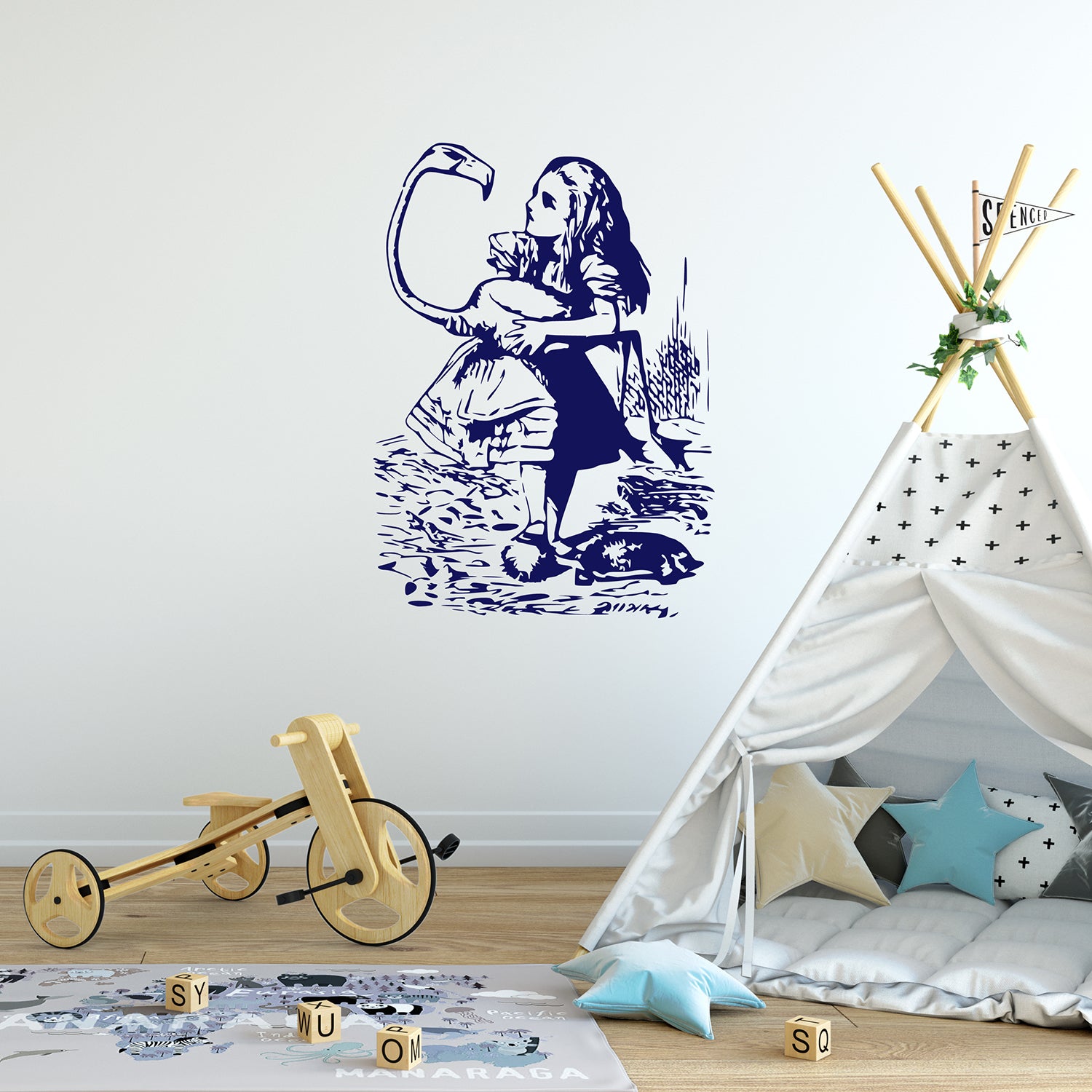 The Queen's croquet ground | Alice's adventures in Wonderland | Wall decal-Wall art-Adnil Creations