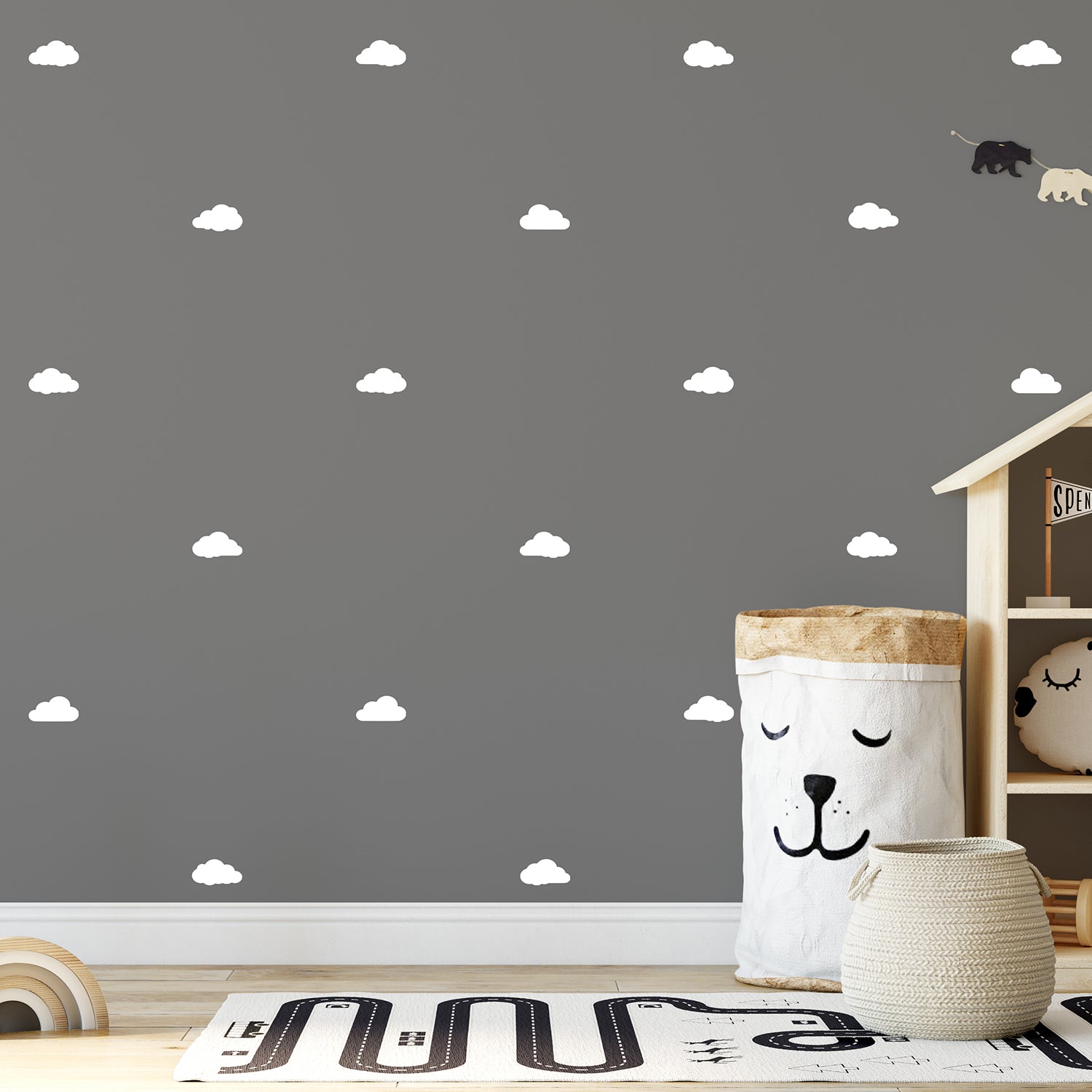 Little fluffy clouds | Wall pattern-Repeating pattern-Adnil Creations