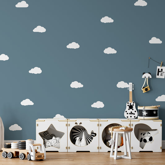 Little fluffy clouds | Wall pattern-Repeating pattern-Adnil Creations