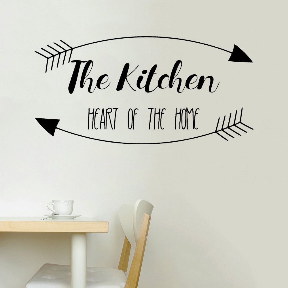 The Kitchen is the heart of the home | Wall quote - Adnil Creations