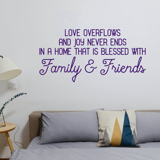 Love overflows and joy never ends | Wall quote - Adnil Creations
