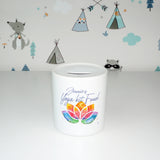 Yoga kit fund personalised name | Ceramic money box - Adnil Creations