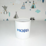 Marker pen style personalised name | Ceramic money box - Adnil Creations