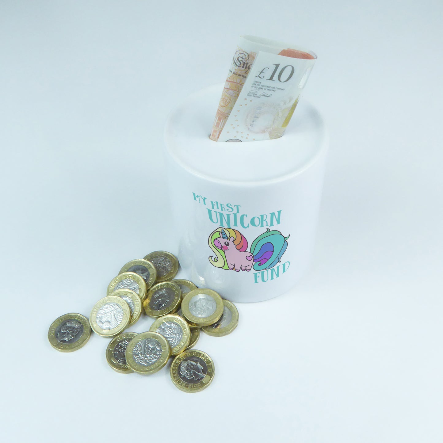 My first unicorn fund | Ceramic money box - Adnil Creations