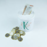 Dual colour personalised monogram | Ceramic money box - Adnil Creations