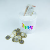 LGBTQ+ rainbow personalised name | Ceramic money box - Adnil Creations