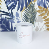 Rose ombre personalised name | Ceramic money box - Adnil Creations