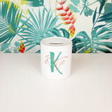 Dual colour personalised monogram | Ceramic money box - Adnil Creations