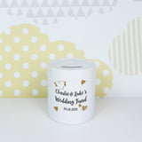 Personalised wedding fund | Ceramic money box - Adnil Creations