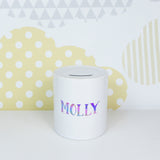 Unicorn personalised name | Ceramic money box - Adnil Creations