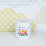 Yoga kit fund personalised name | Ceramic money box - Adnil Creations