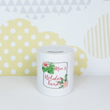 Tropical holiday fund personalised name | Ceramic money box - Adnil Creations