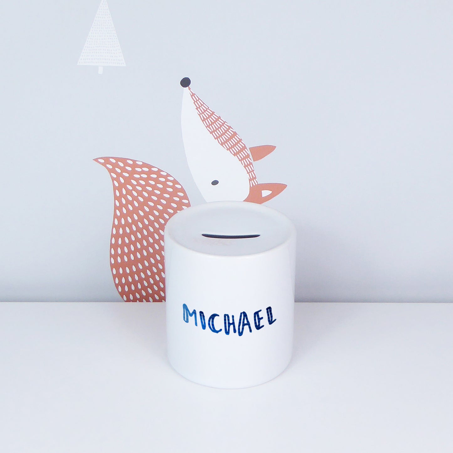 Marker pen style personalised name | Ceramic money box - Adnil Creations