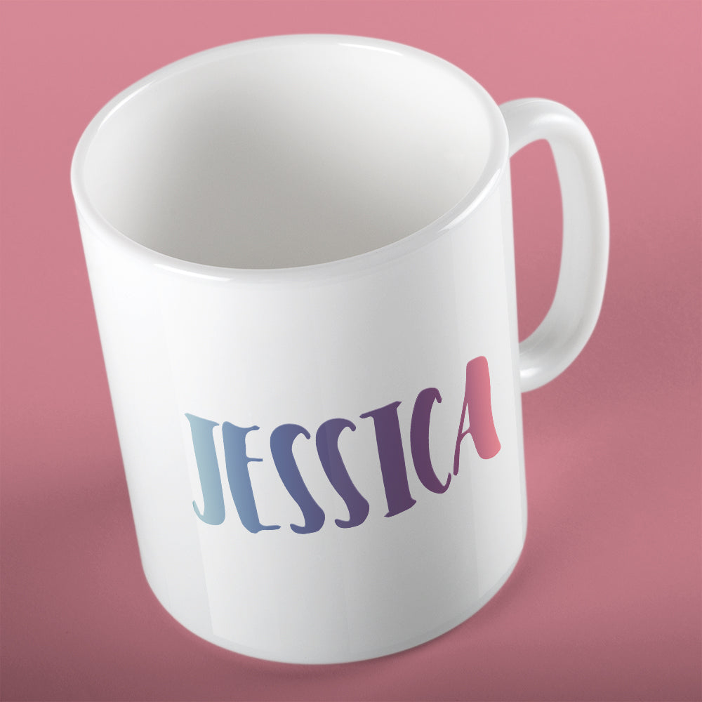 Pastel ombre personalised name | Ceramic mug - Adnil Creations