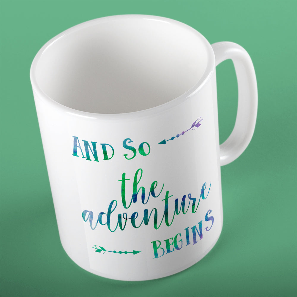 And so the adventure begins | Ceramic mug