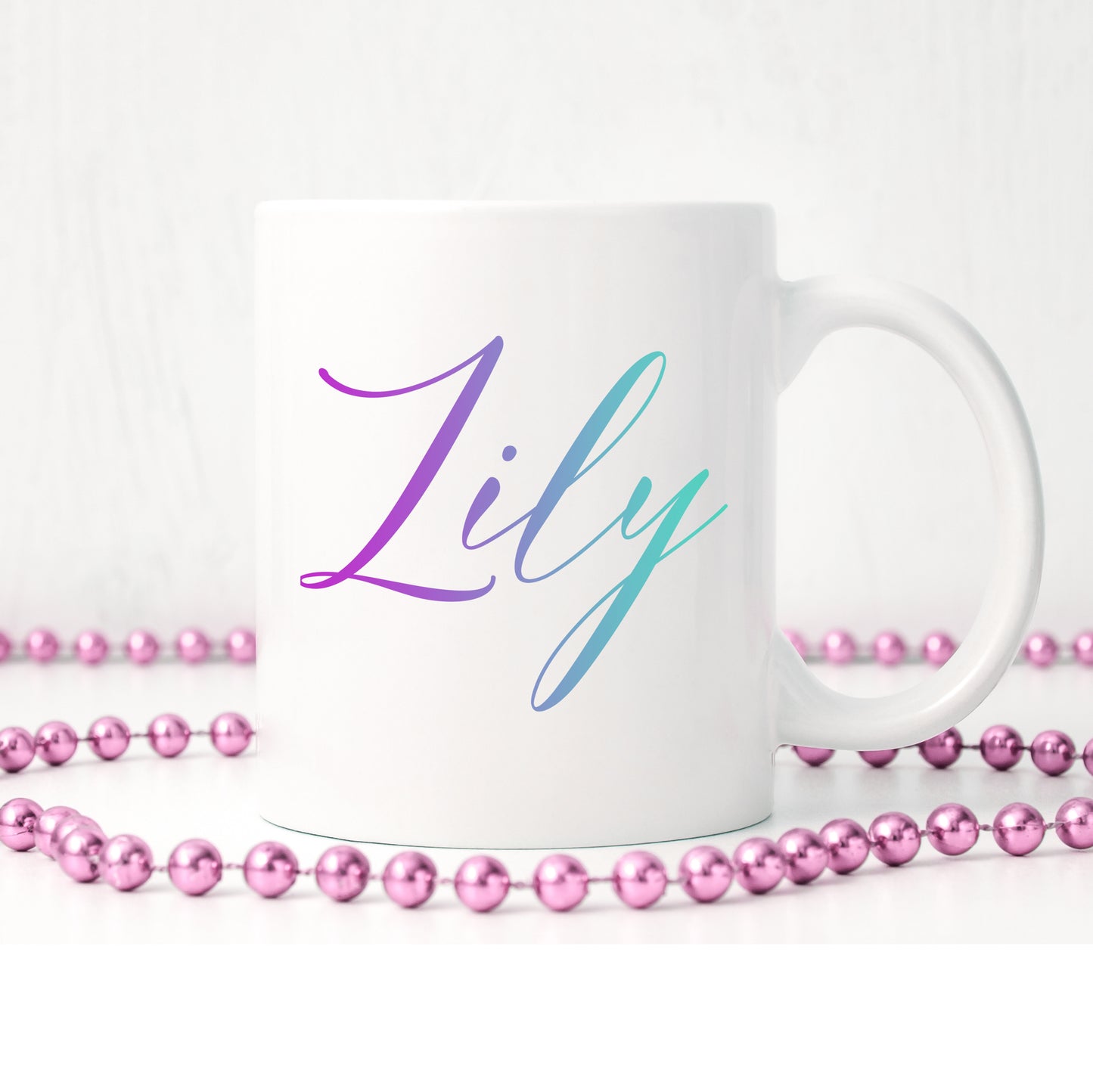 Purple and blue ombre personalised name | Ceramic mug - Adnil Creations