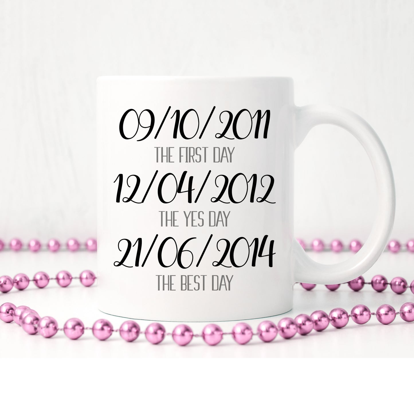 Personalised important dates | Ceramic mug - Adnil Creations