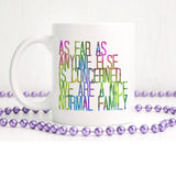 As far as anyone else is concerned we are a nice normal family | Ceramic mug